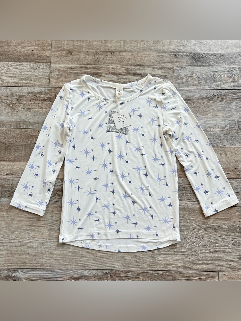 NWT Kate Quinn Bamboo Stars Long Sleeve Top Size 7